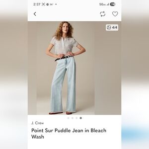 J.Crew Point Sur Puddle Jean Bleach Wash
